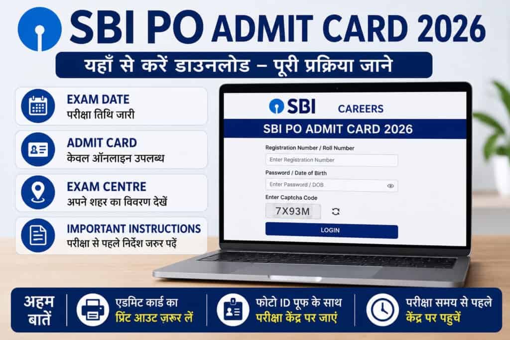 SBI PO Admit Card 2026 Download Process Step by Step