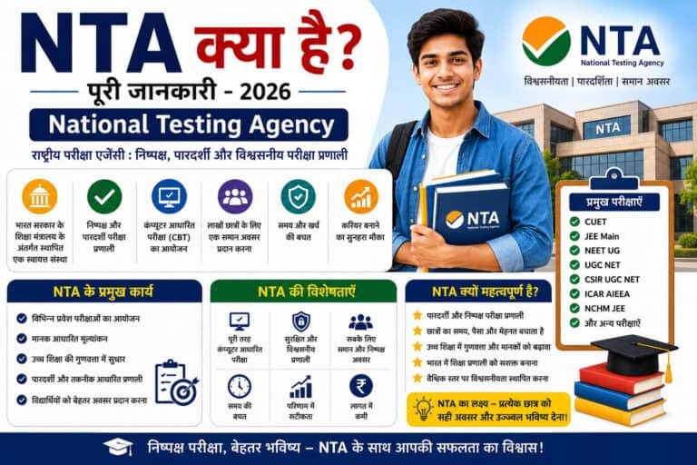 NTA क्या है? National Testing Agency Full Form and Exams List