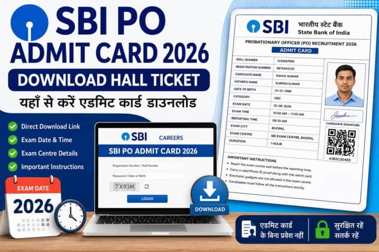 SBI PO Admit Card 2026 Download Hall Ticket, Exam Date and Direct Link