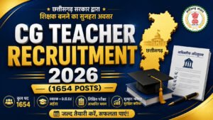 CG Teacher Recruitment 2026 Official Notification PDF 1654 Posts