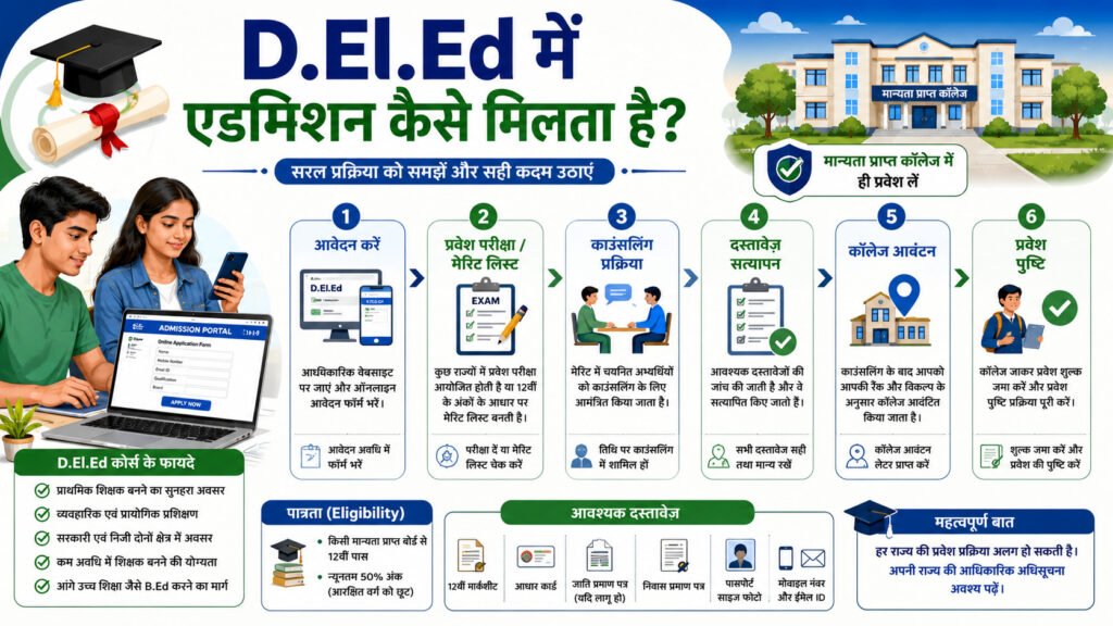 D.El.Ed में एडमिशन कैसे मिलता है